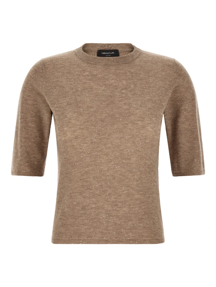 Beige Wool T-Shirt