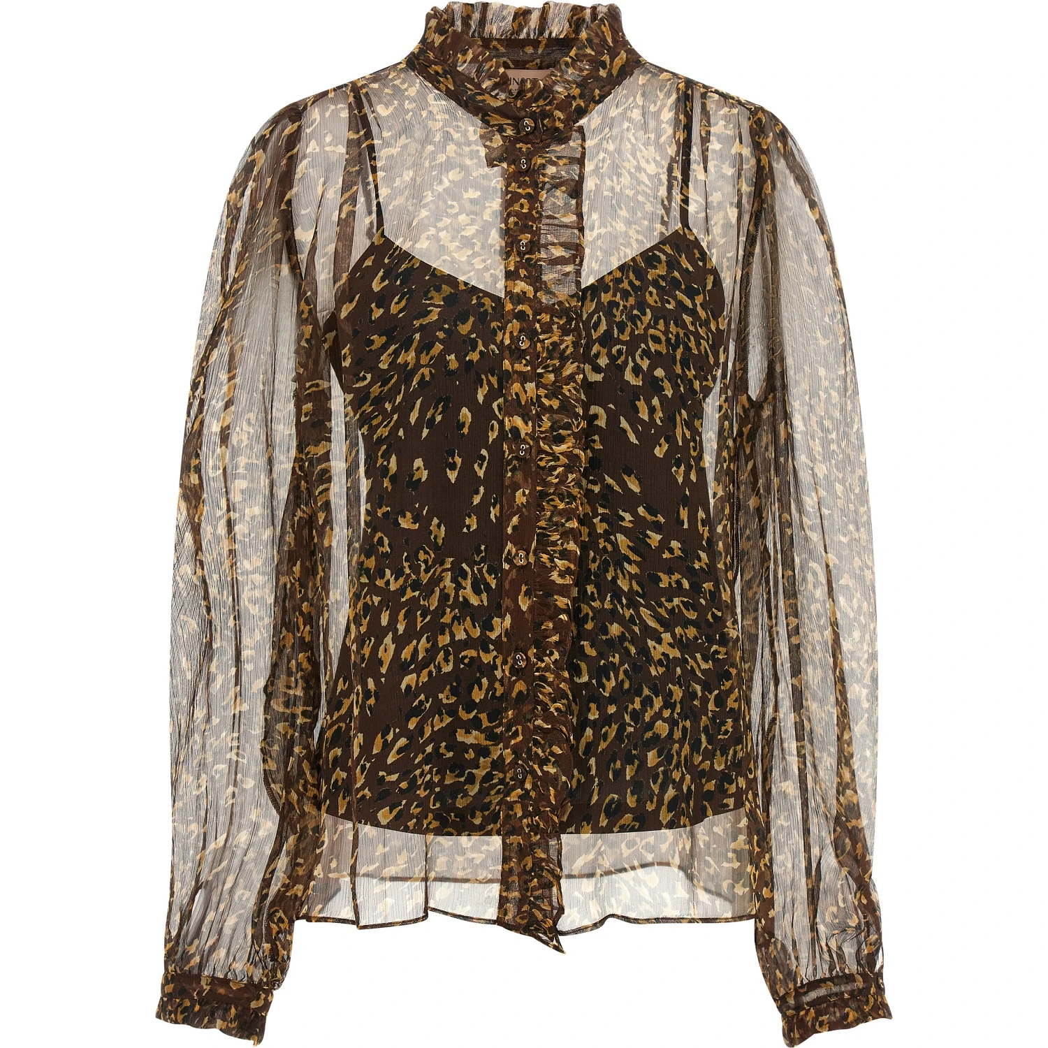 Brown Polyester Blouse