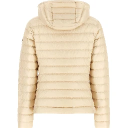 Beige Polyamide Full-Length Jacket
