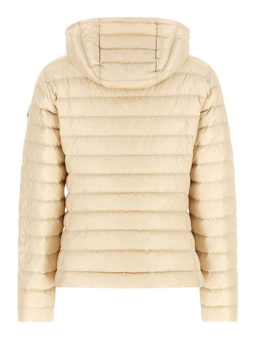 Beige Polyamide Full-Length Jacket