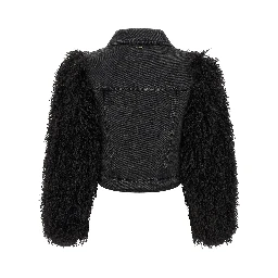 Black Cotton Denim Jacket