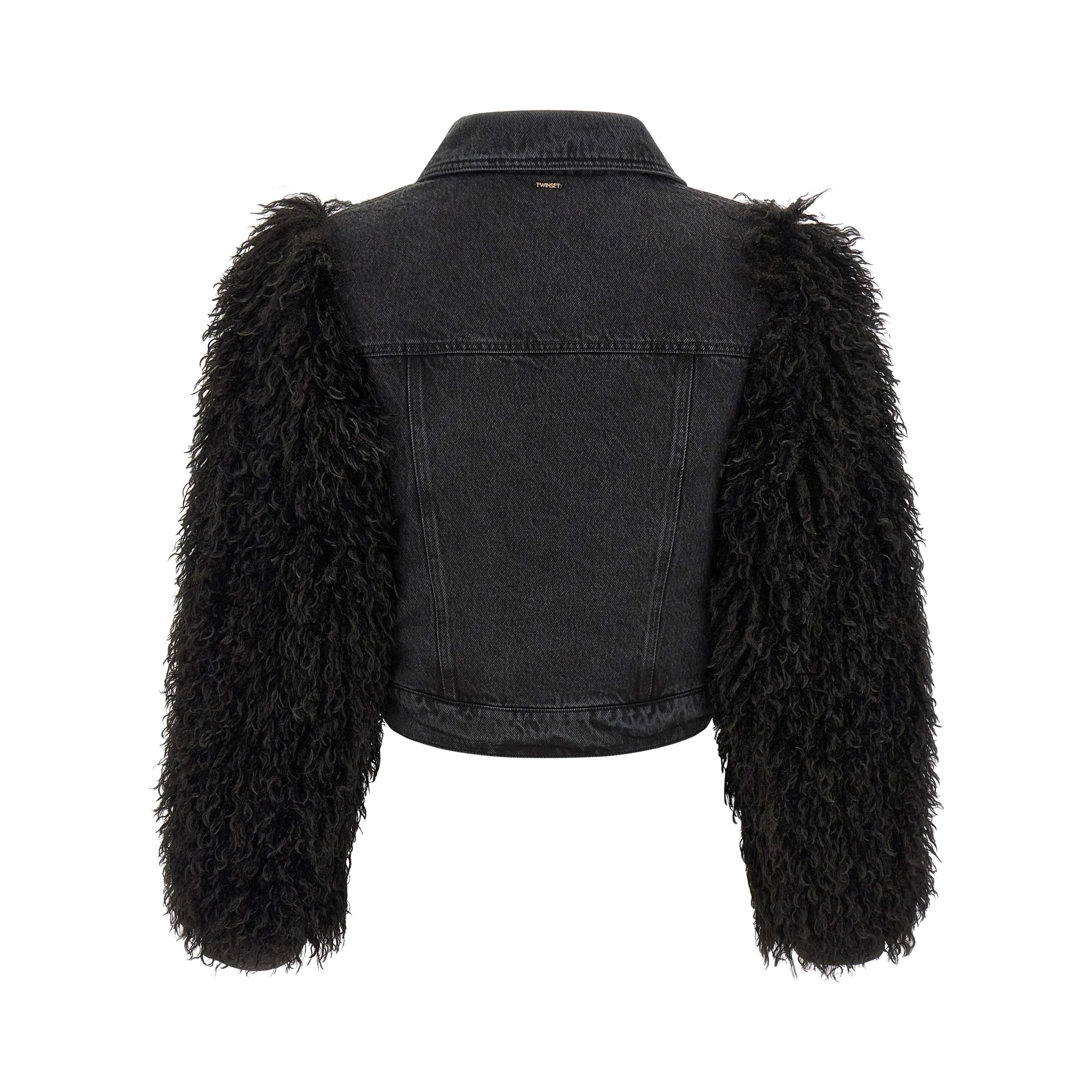 Black Cotton Denim Jacket