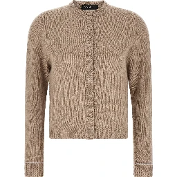 Beige Virgin Wool Cardigan