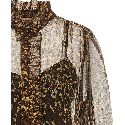 Brown Polyester Blouse