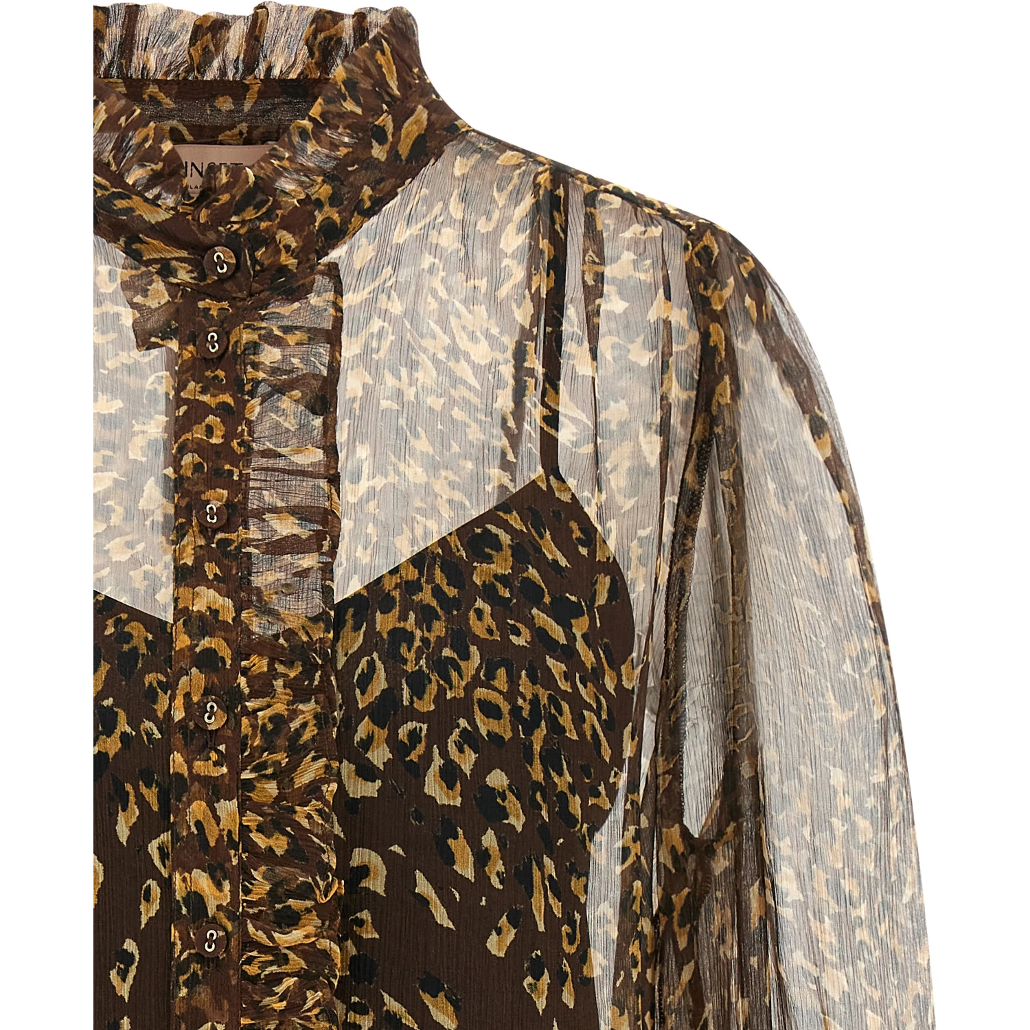 Brown Polyester Blouse