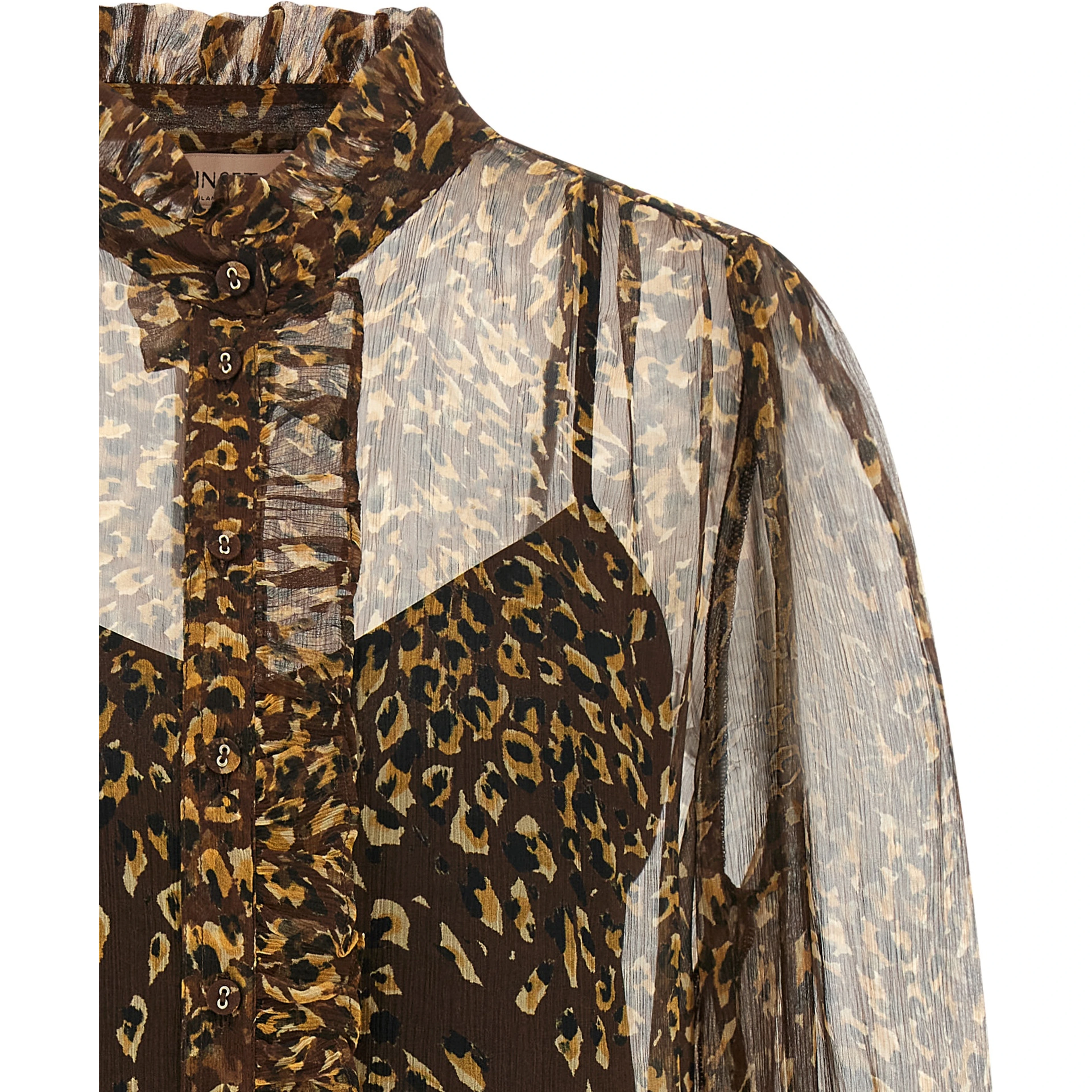 Brown Polyester Blouse