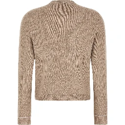 Beige Virgin Wool Cardigan