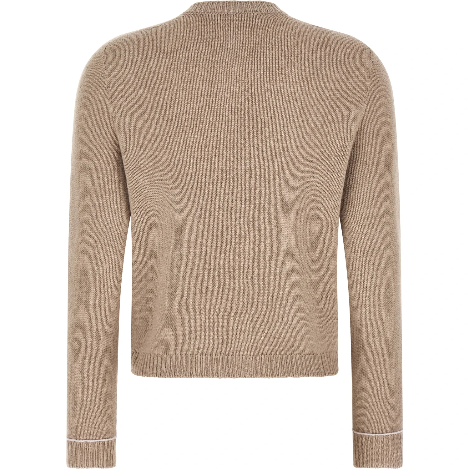 Beige Virgin Wool Cardigan