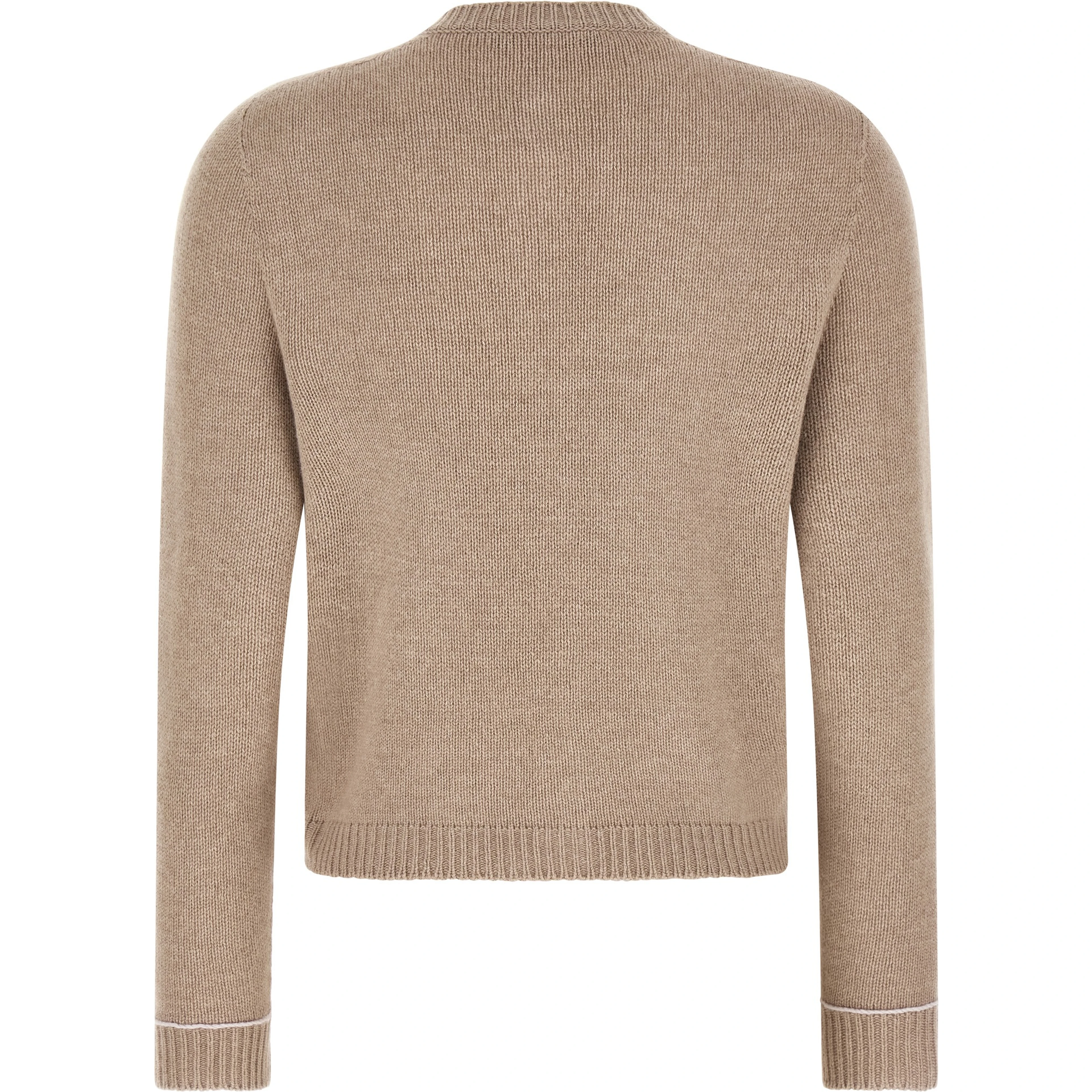 Beige Virgin Wool Cardigan