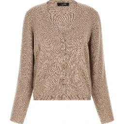 Beige Virgin Wool Cardigan