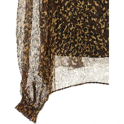 Brown Polyester Blouse