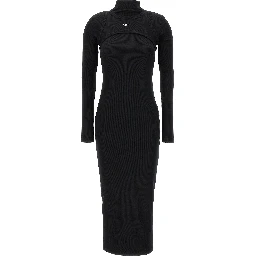 Black Cotton Midi Dress