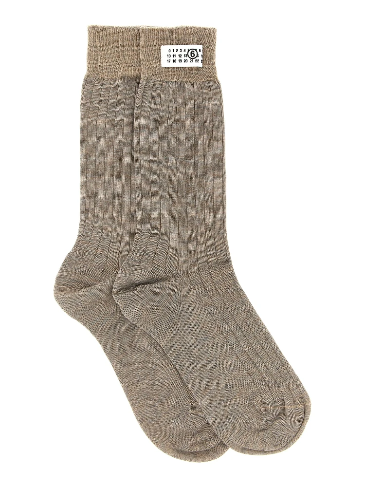 Beige Wool Socks