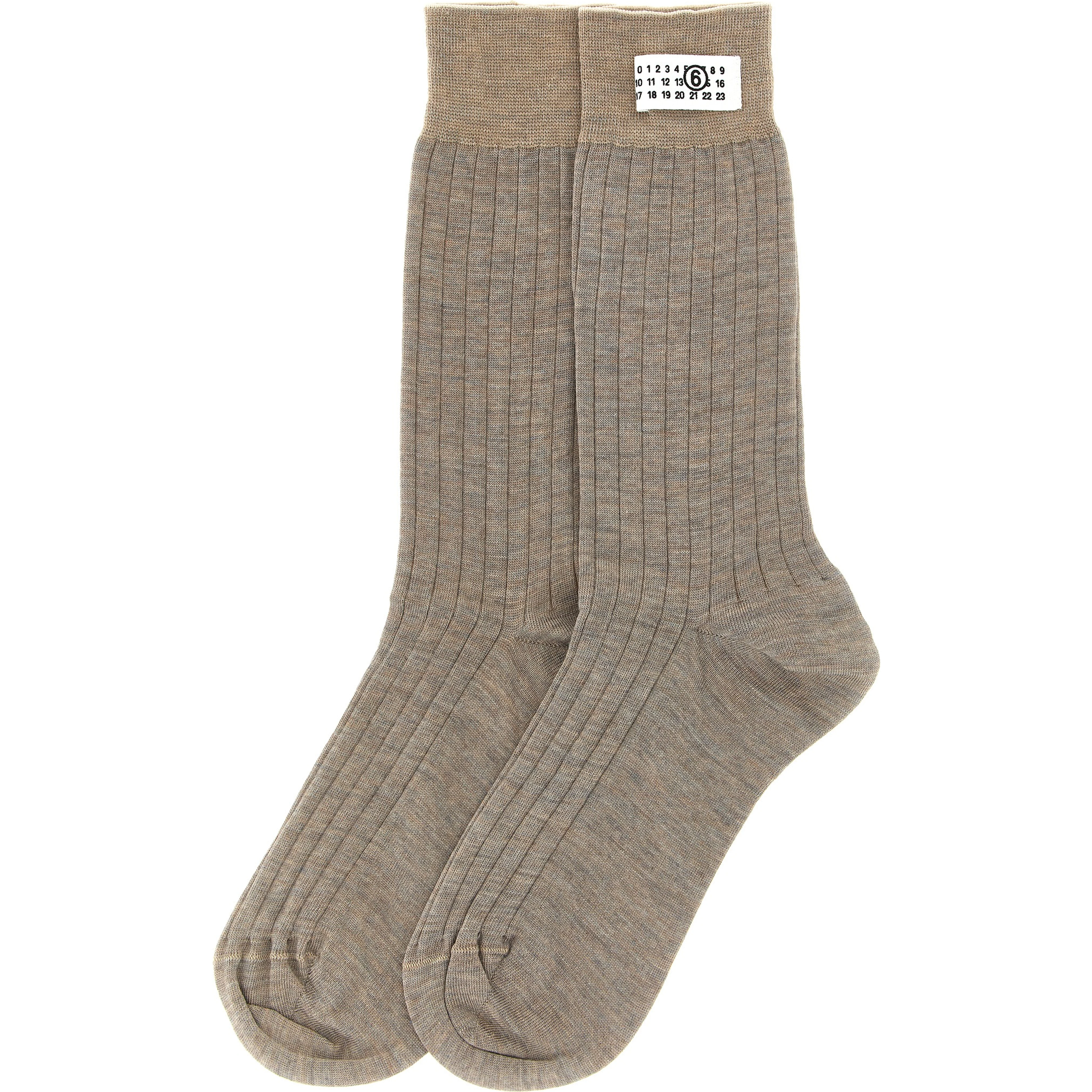 Beige Wool Socks