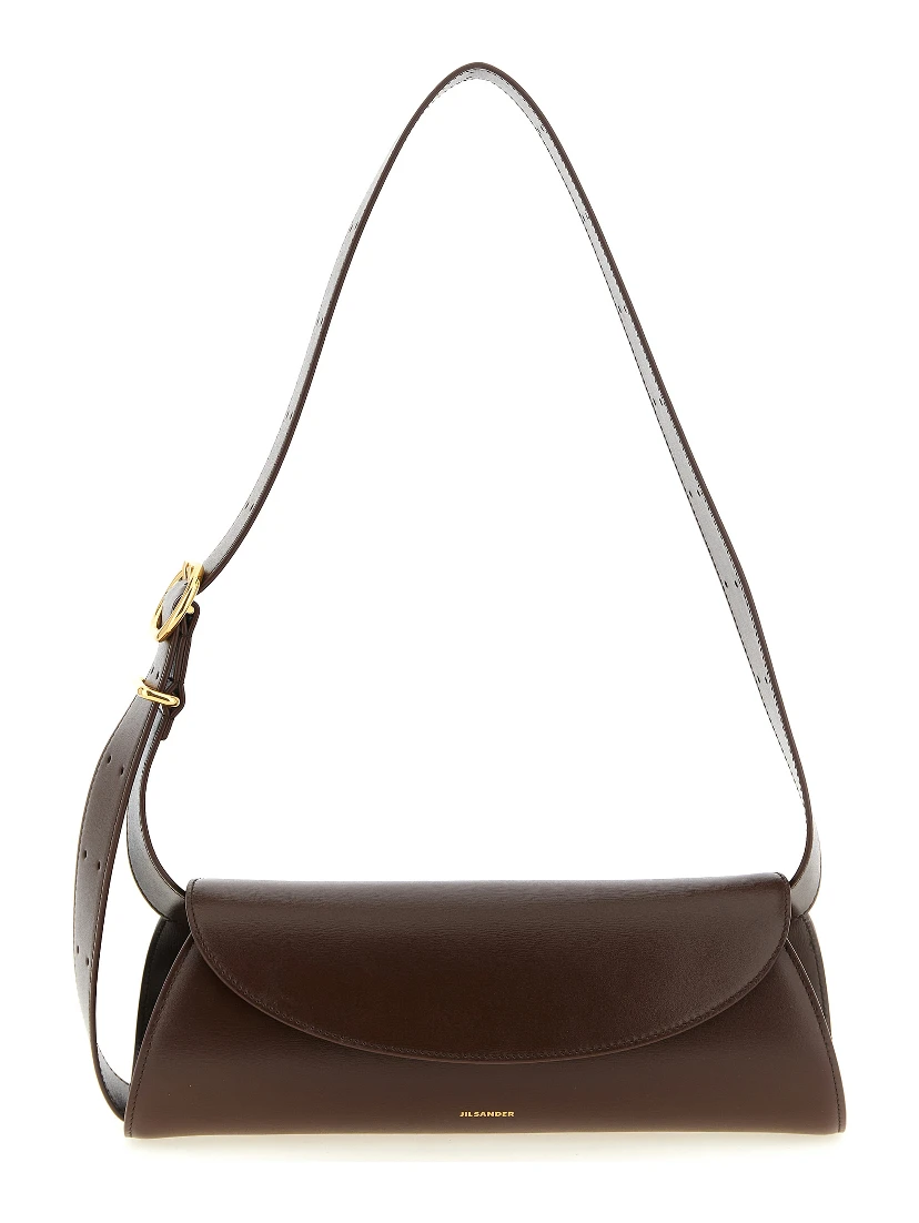 Brown Calfskin Shoulder Bag