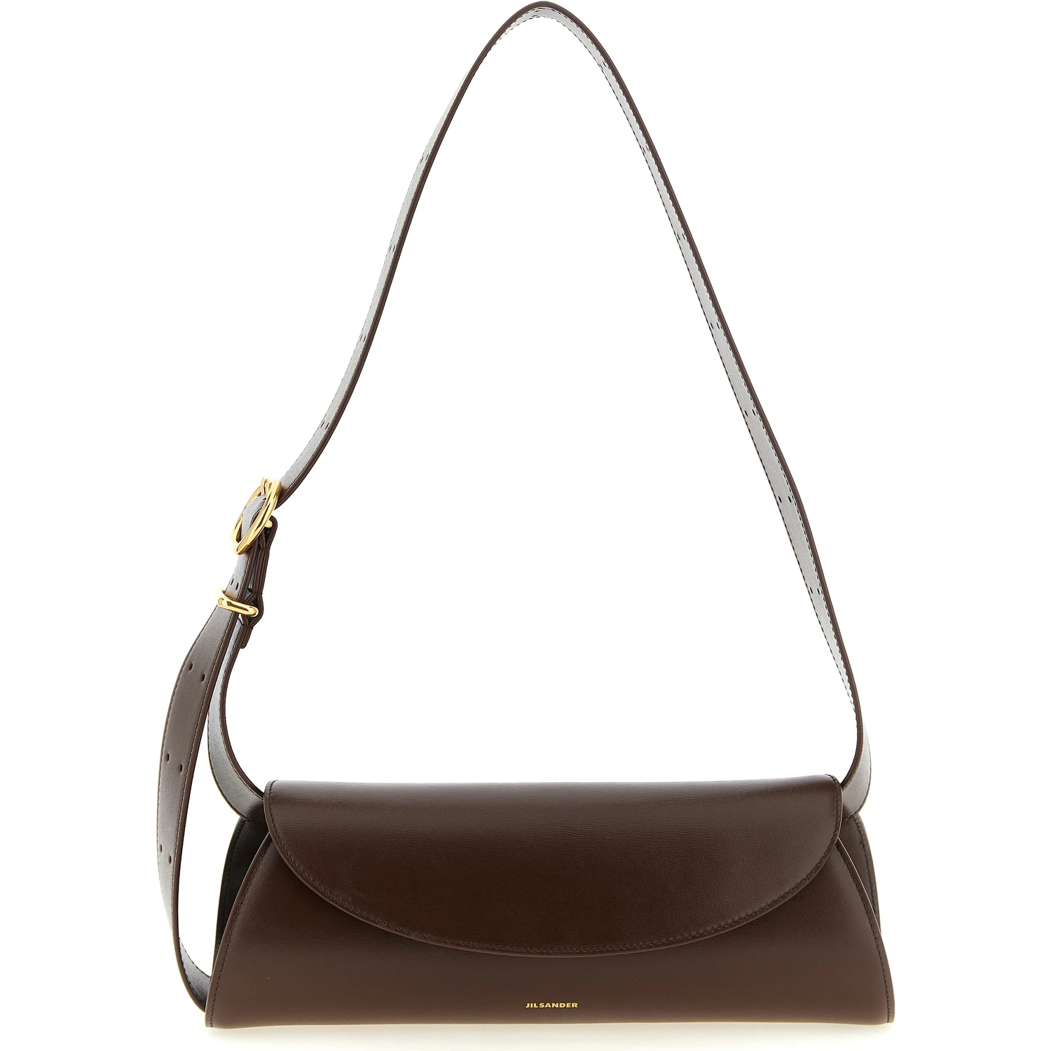 Brown Calfskin Shoulder Bag