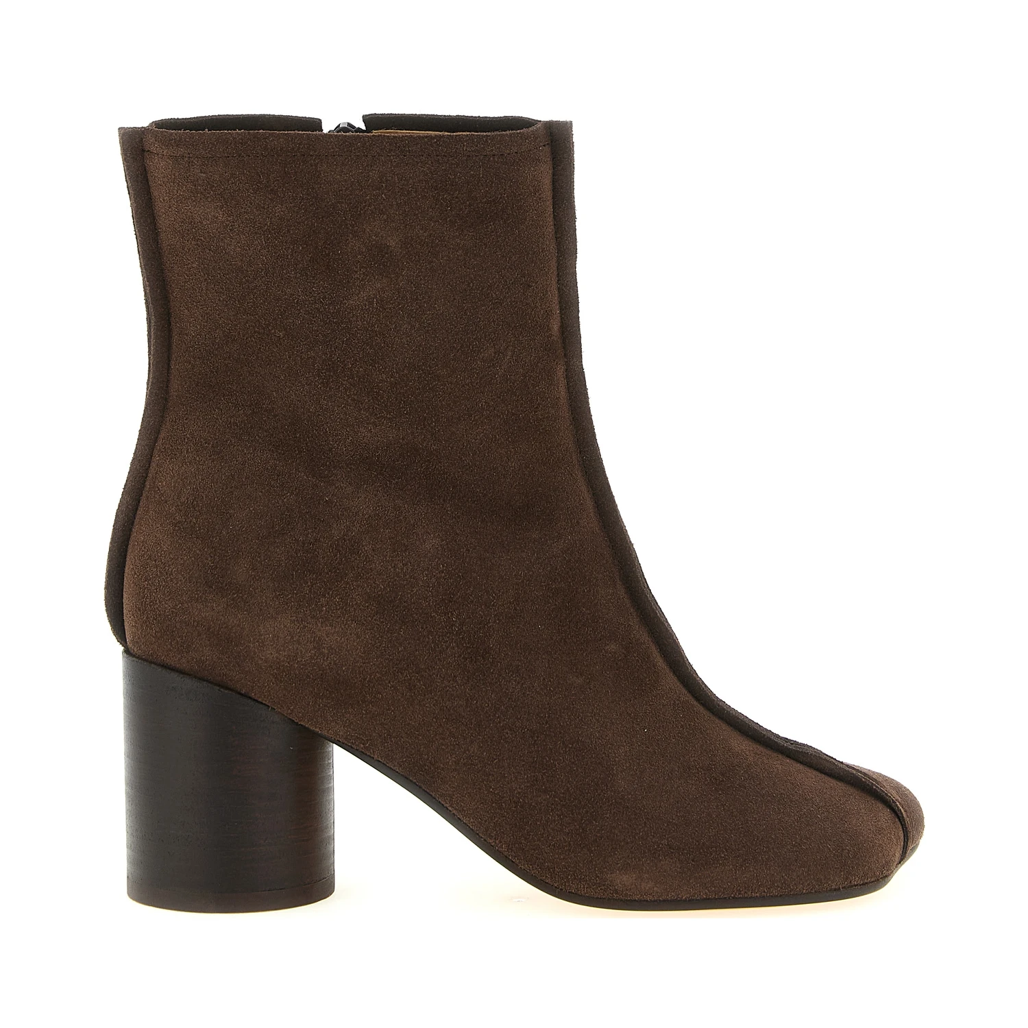 Brown Cowhide Ankle Boots