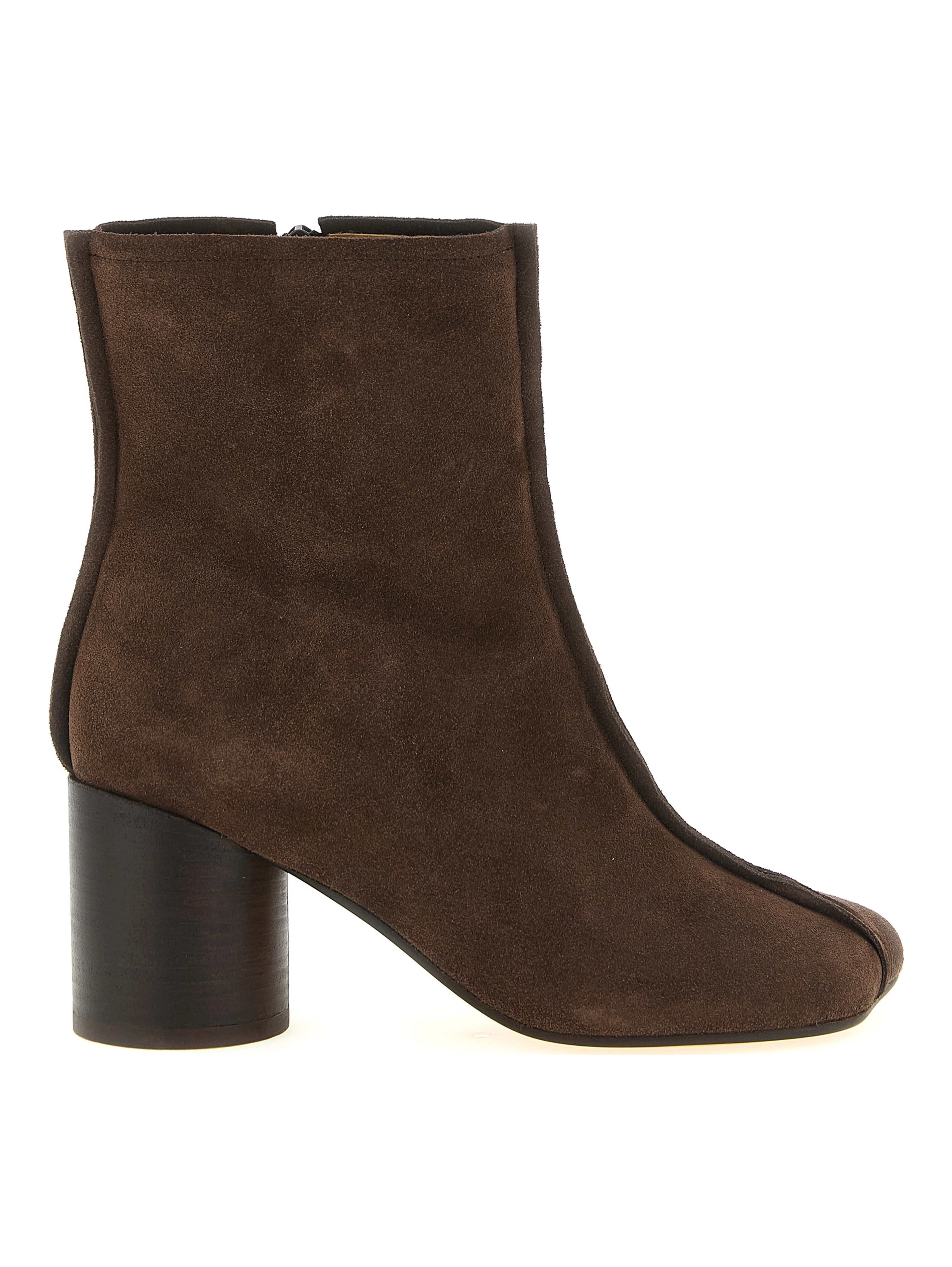 Brown Cowhide Ankle Boots