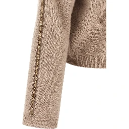 Beige Virgin Wool Cardigan