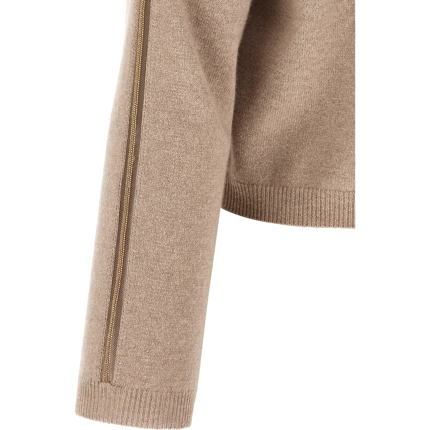 Beige Virgin Wool Cardigan
