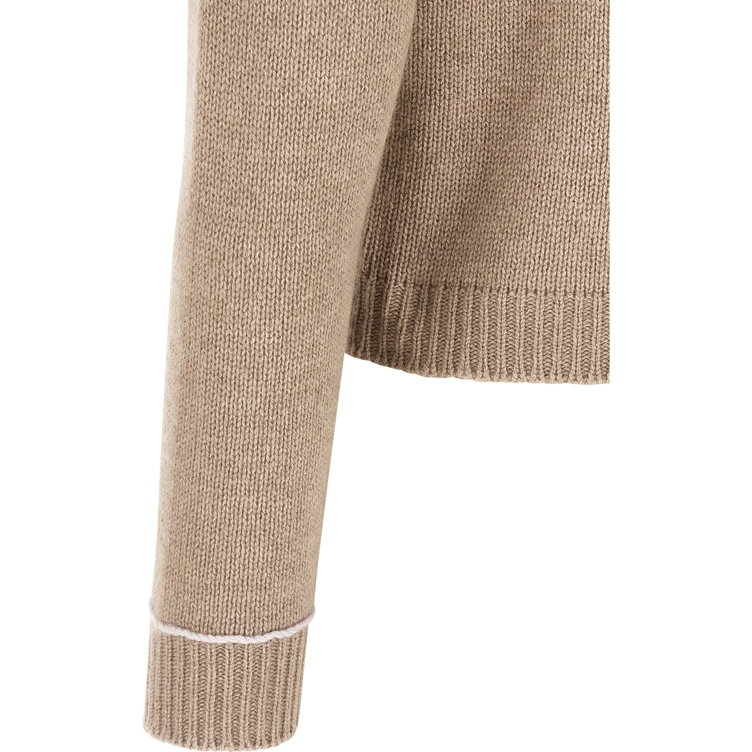 Beige Virgin Wool Cardigan