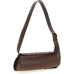 Brown Calfskin Shoulder Bag