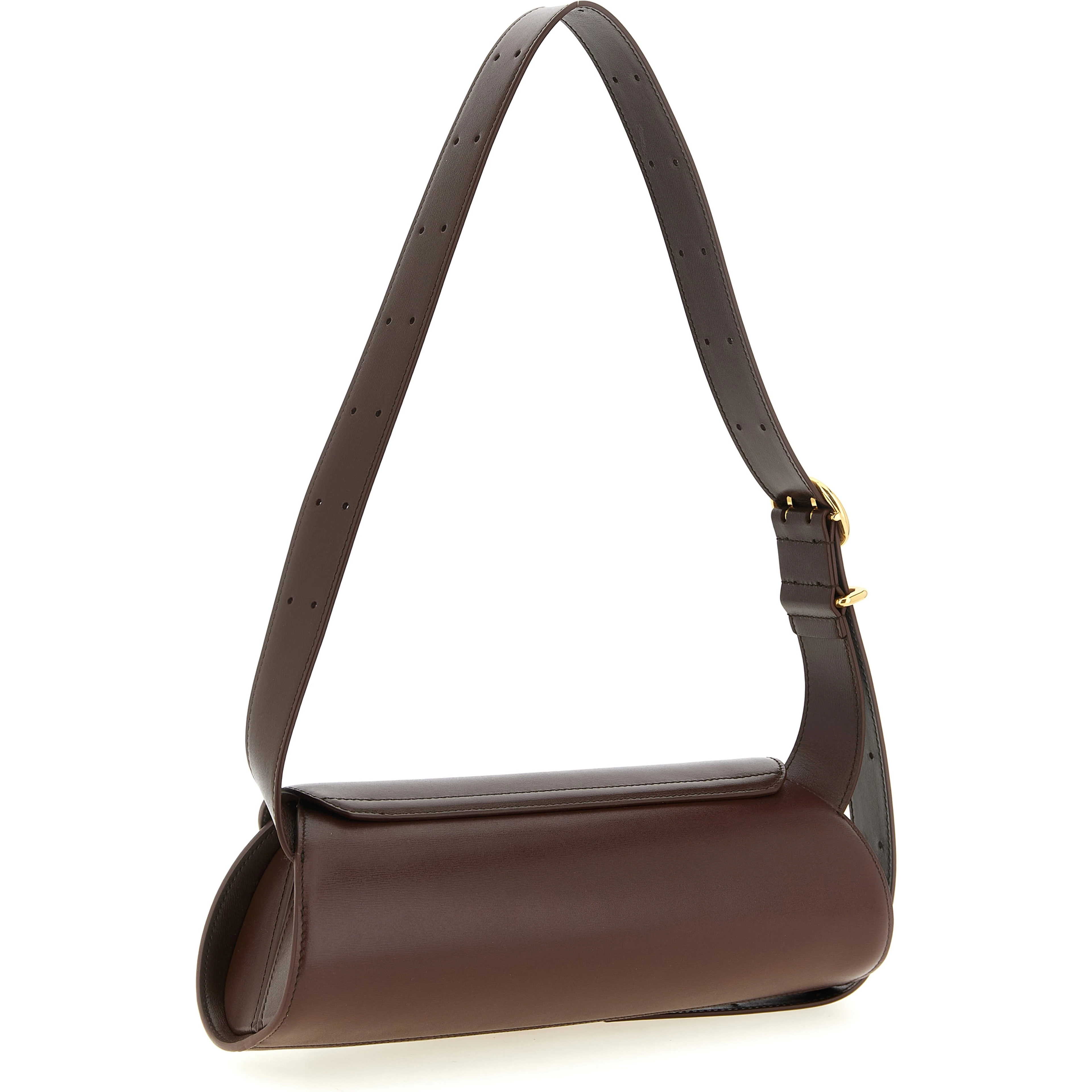 Brown Calfskin Shoulder Bag