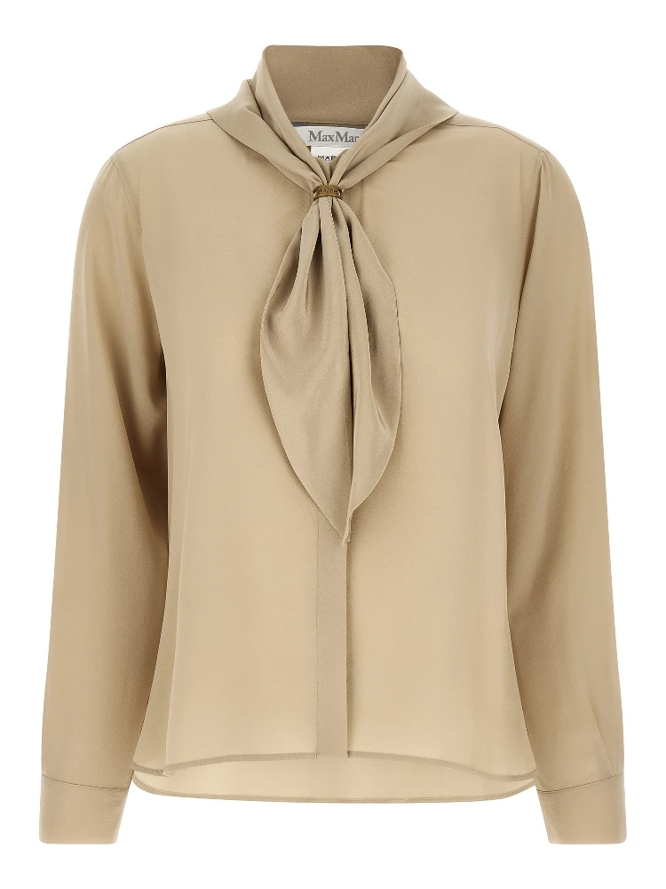Beige Silk Blouse