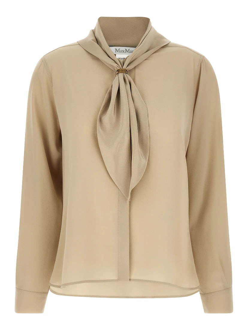Beige Silk Blouse