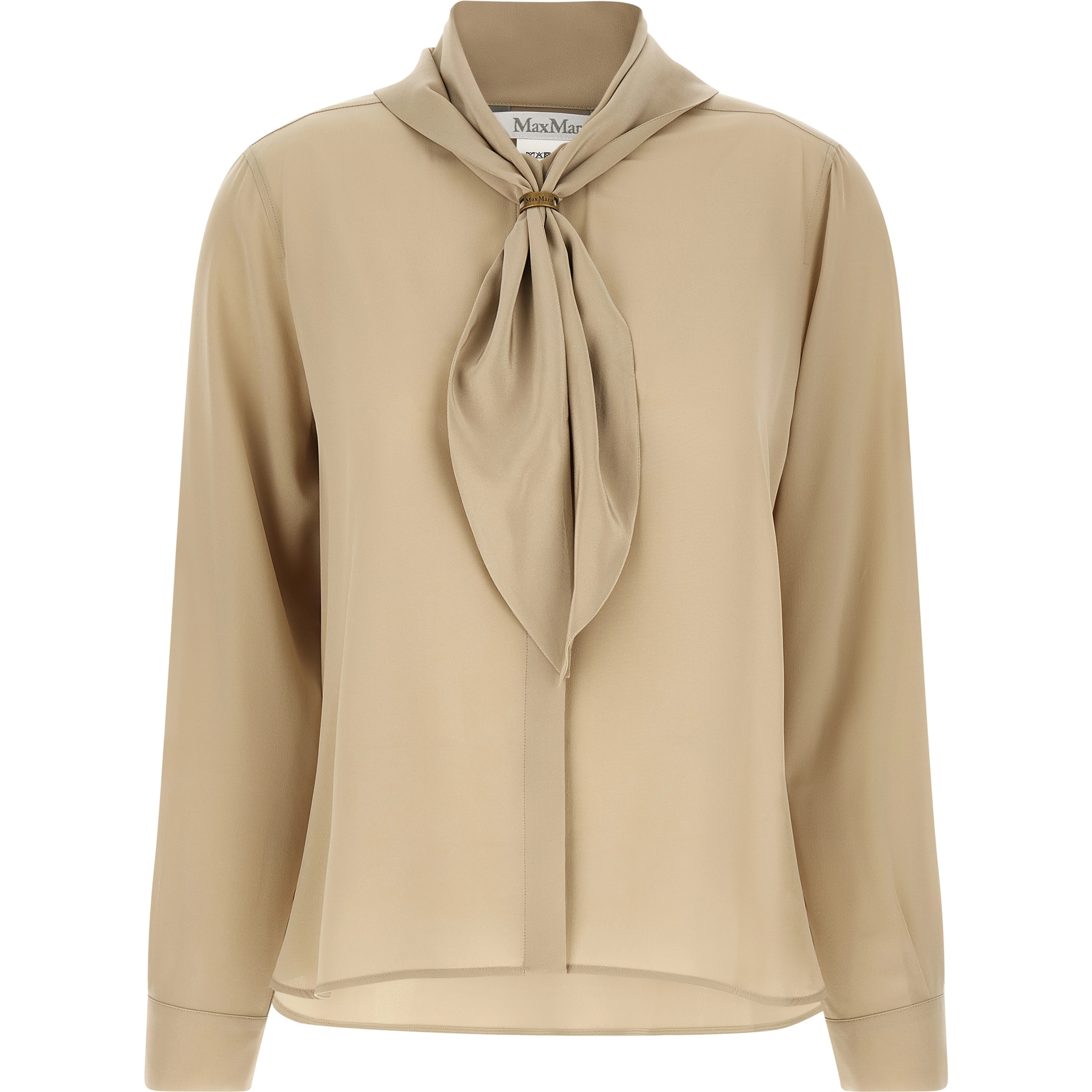 Beige Silk Blouse