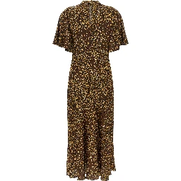 Brown Viscose Long Dress