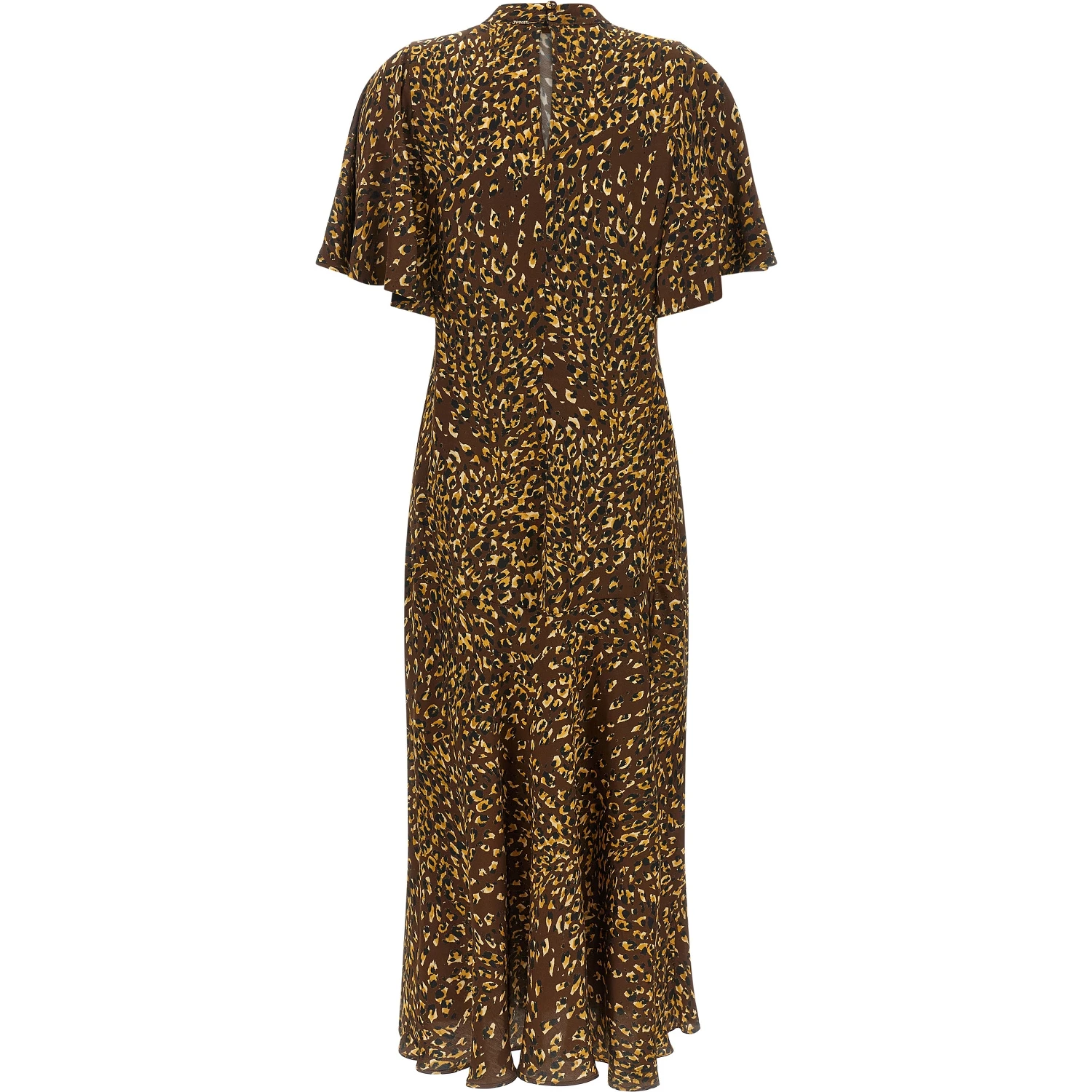 Brown Viscose Long Dress