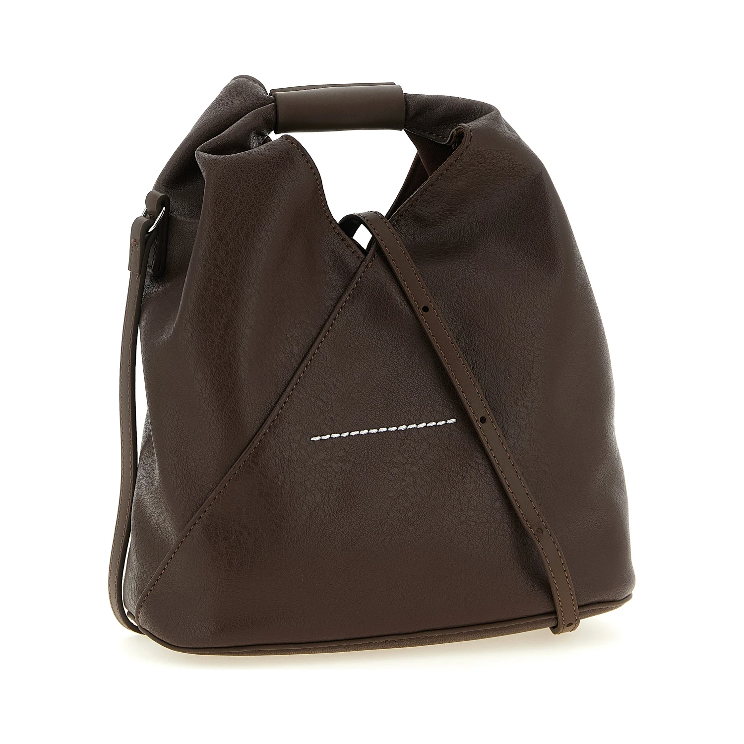 Brown Polyethylene Crossbody Bag