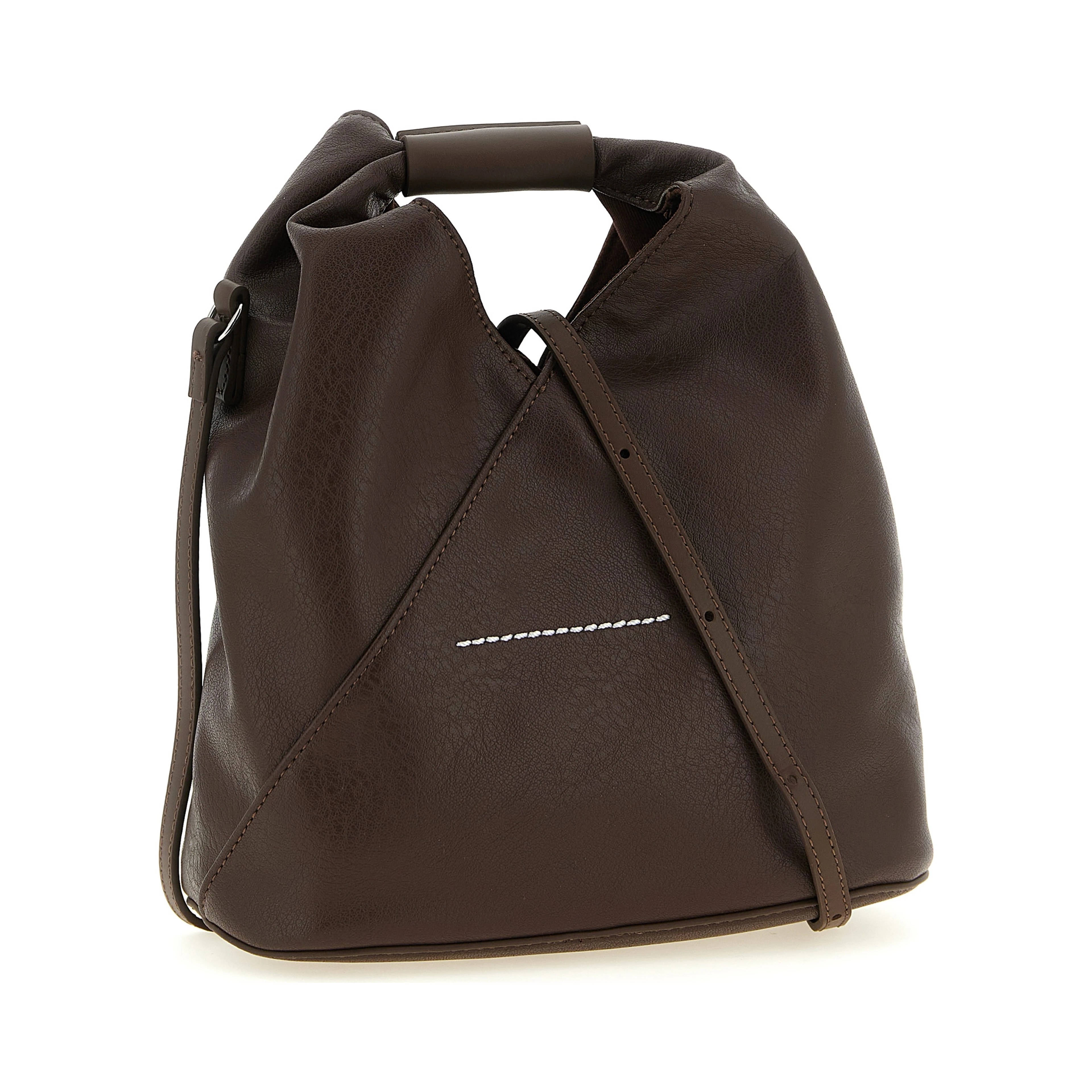 Brown Polyethylene Crossbody Bag