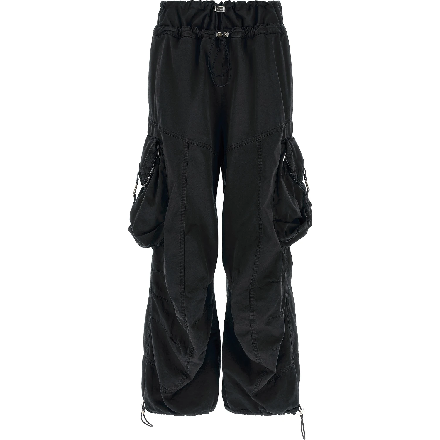 Black Cotton Cargo Pants