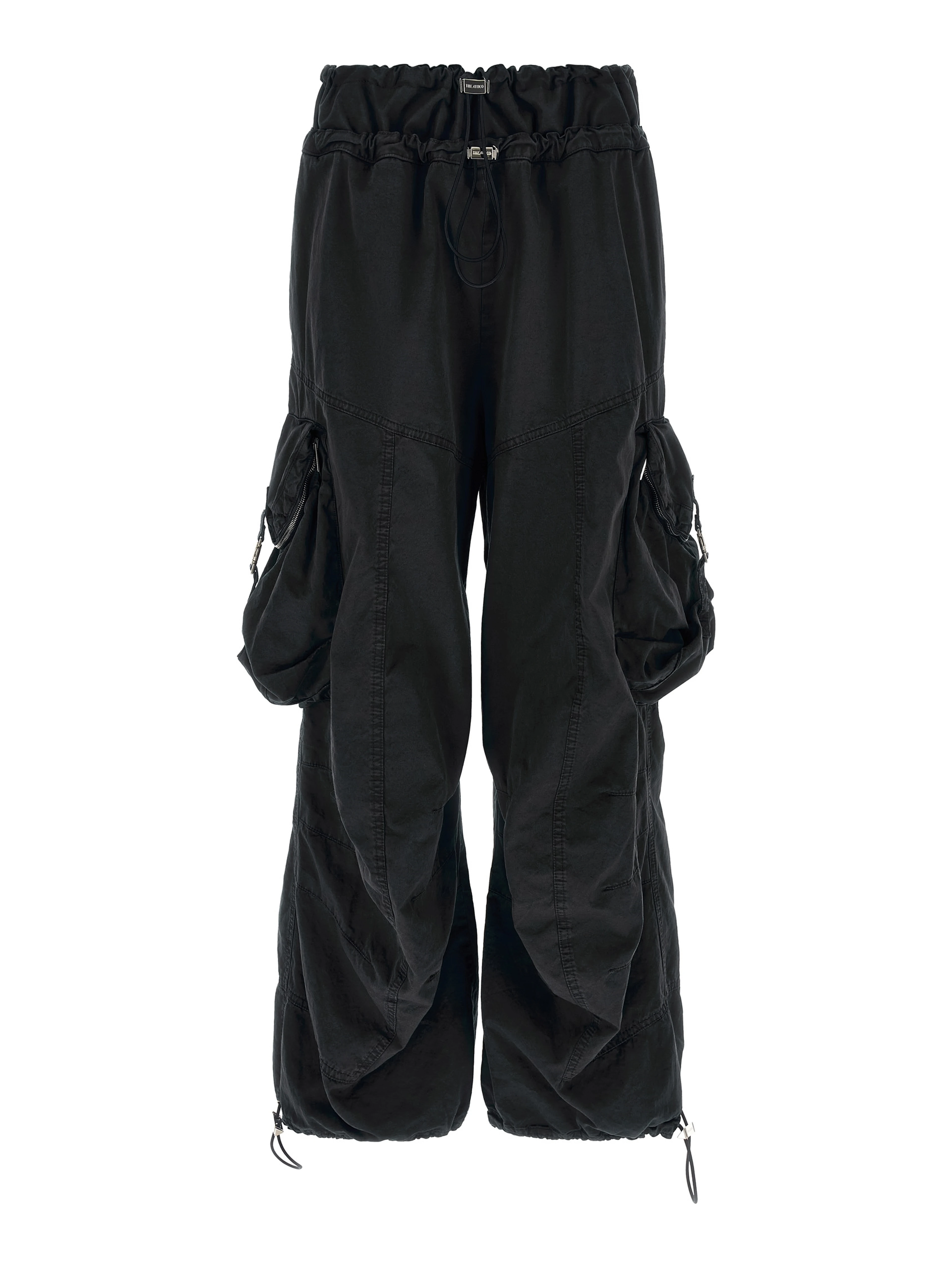 Black Cotton Cargo Pants