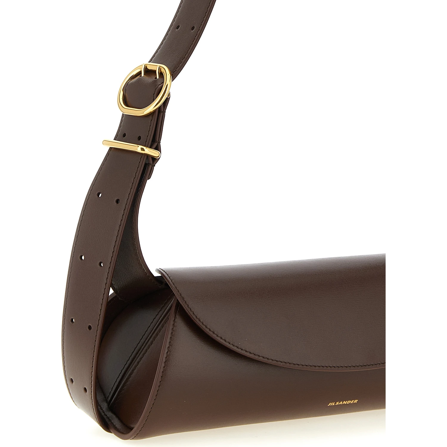 Brown Calfskin Shoulder Bag