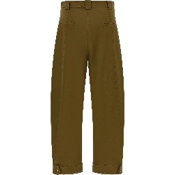 Bicolor Cotton Cropped Pants