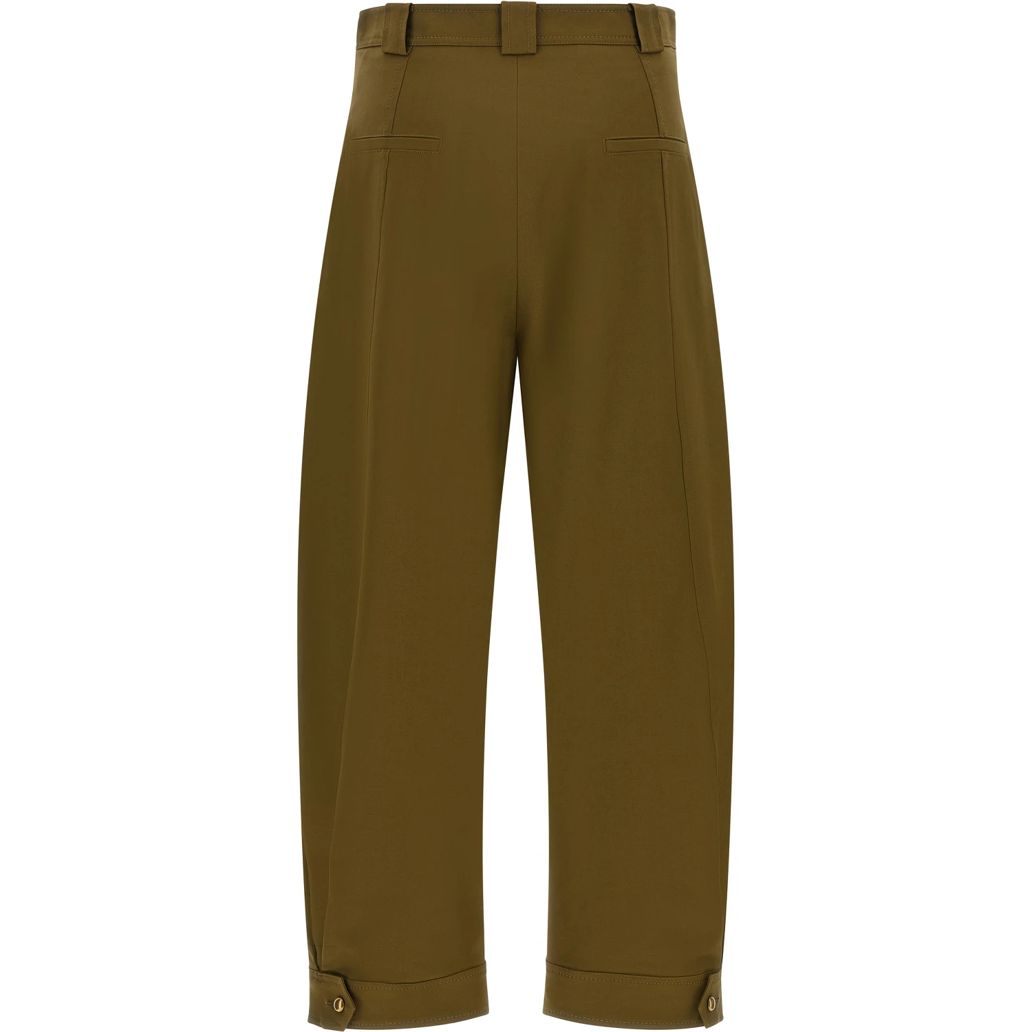 Bicolor Cotton Cropped Pants