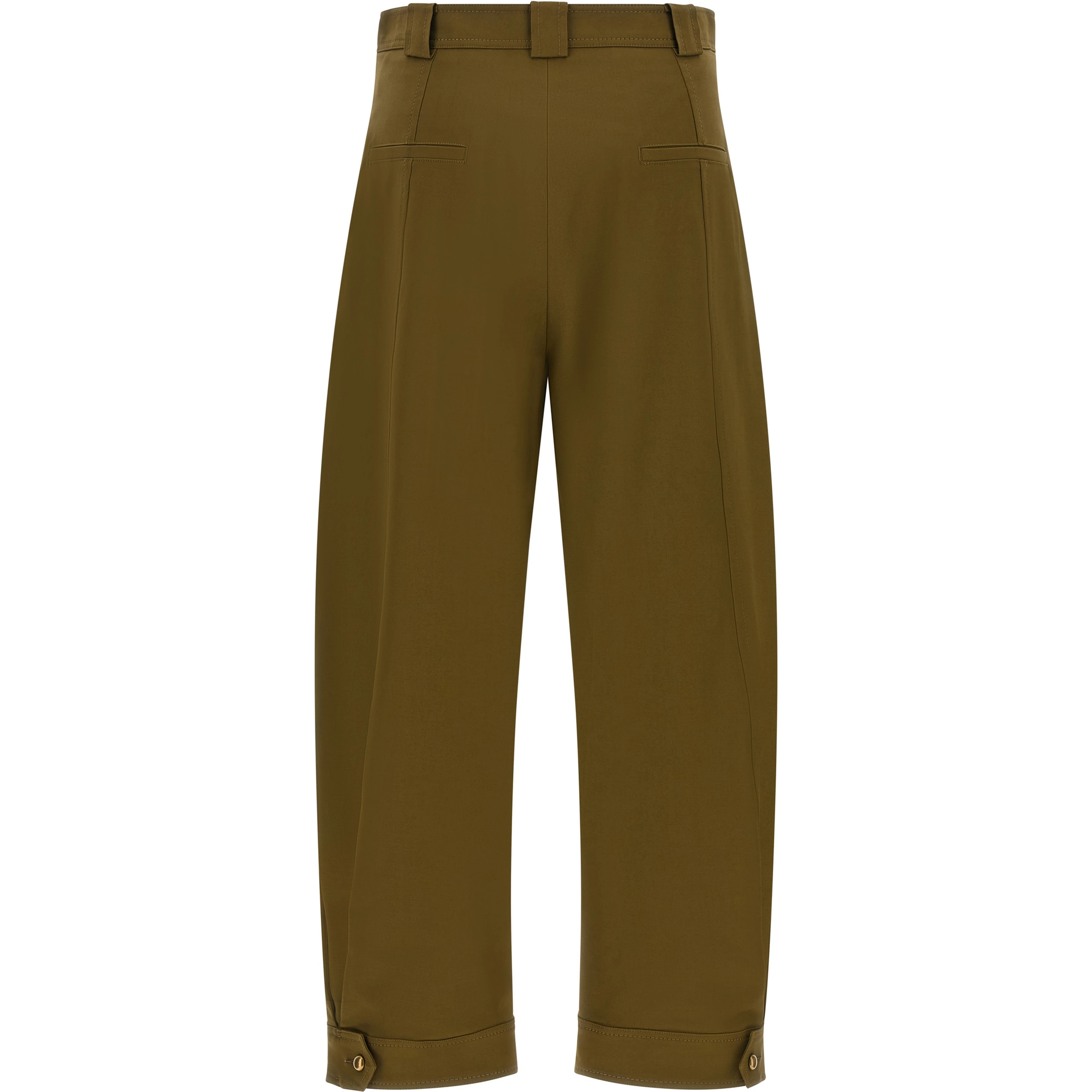 Bicolor Cotton Cropped Pants