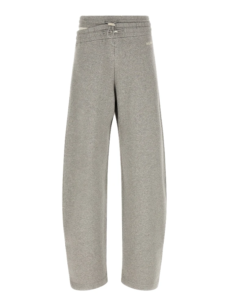 Gray Cotton Casual Pants