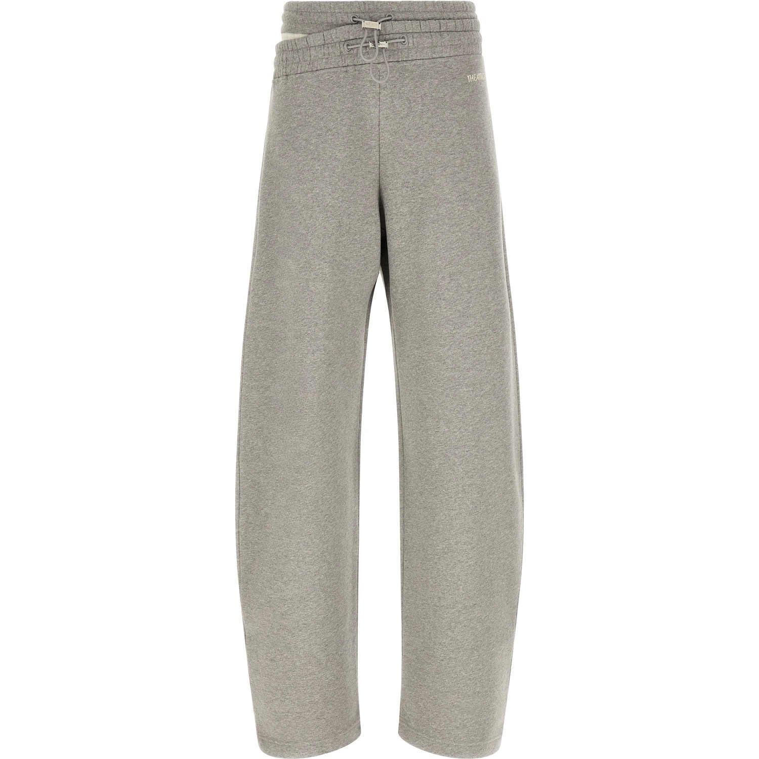 Gray Cotton Casual Pants