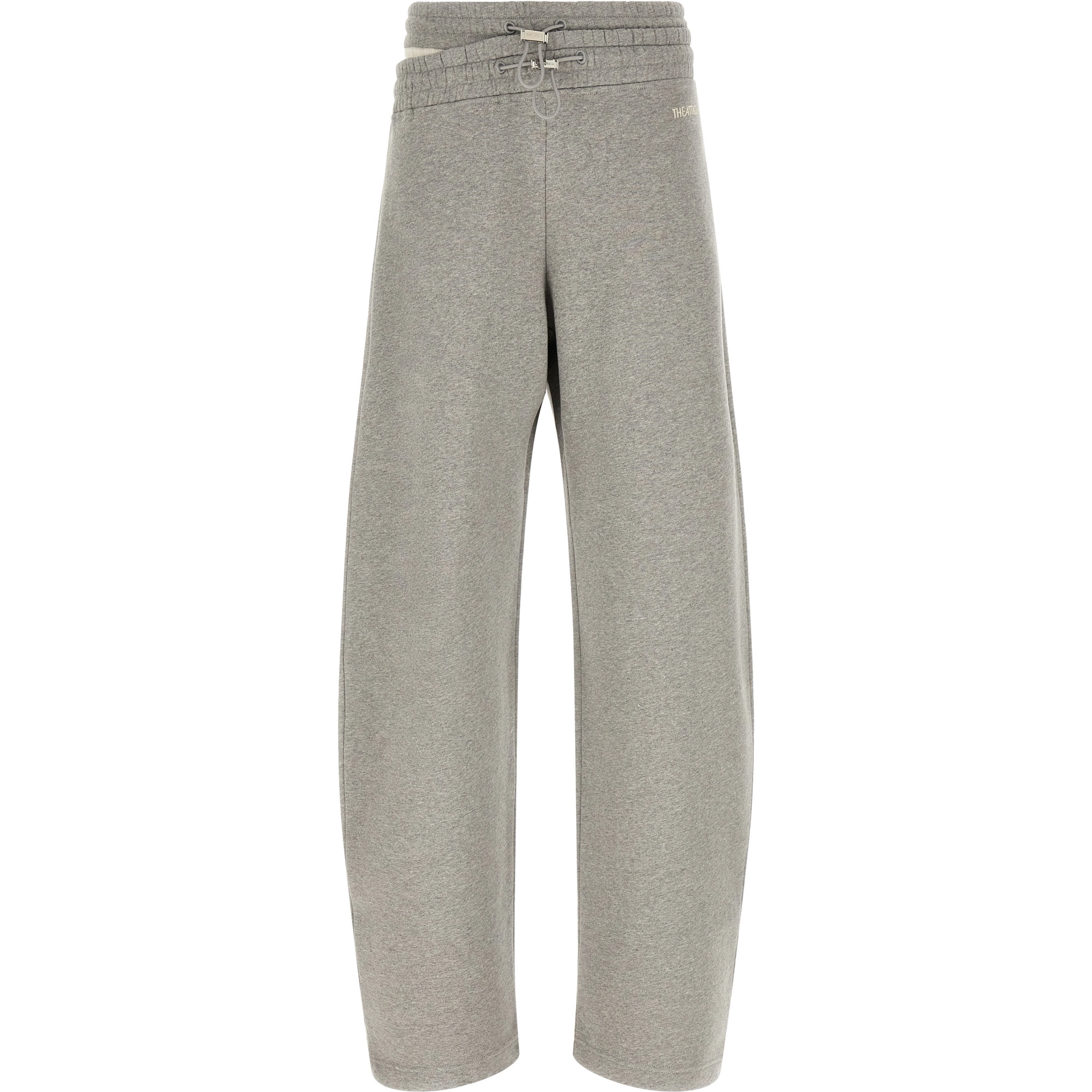 Gray Cotton Casual Pants