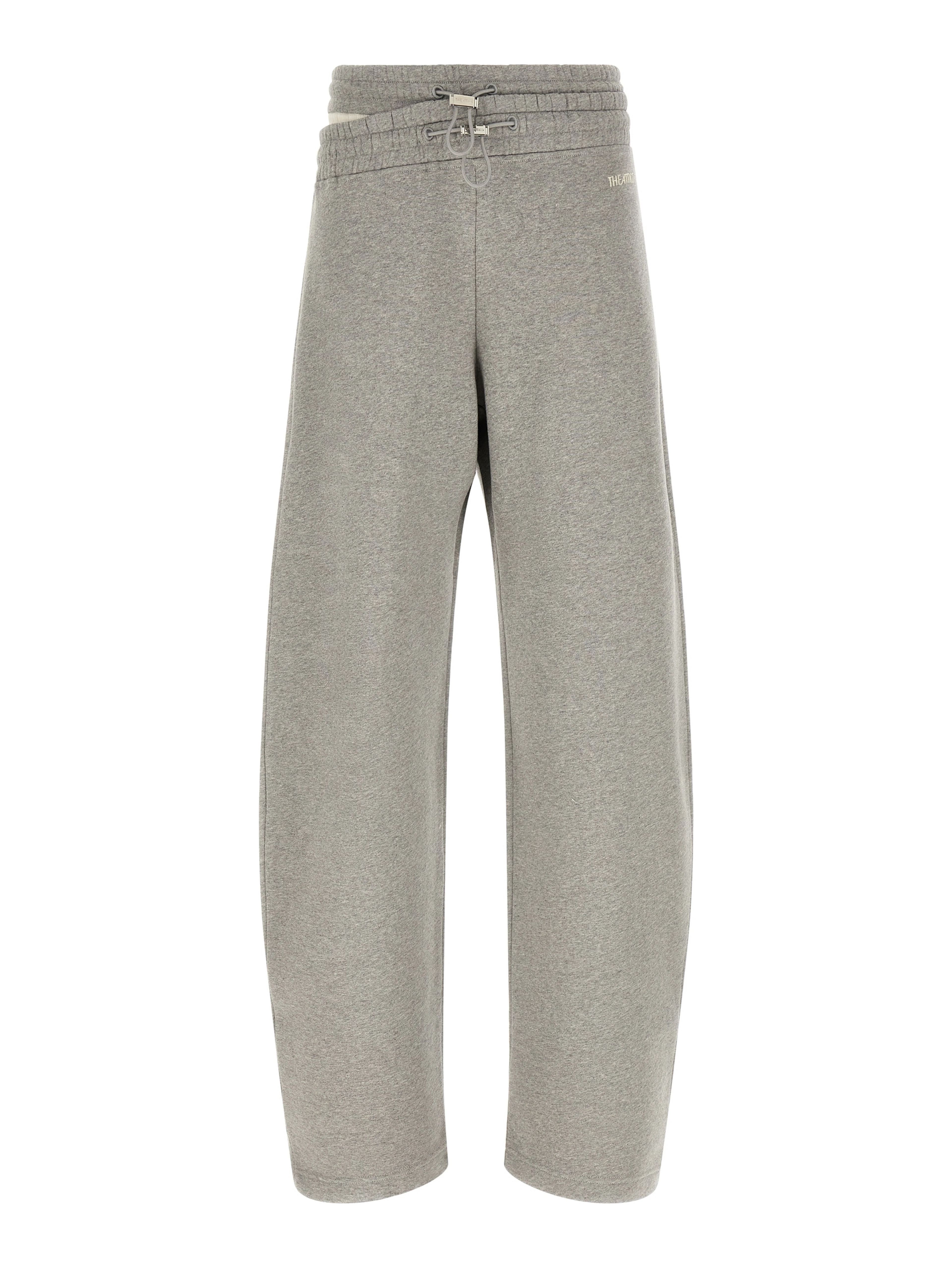 Gray Cotton Casual Pants