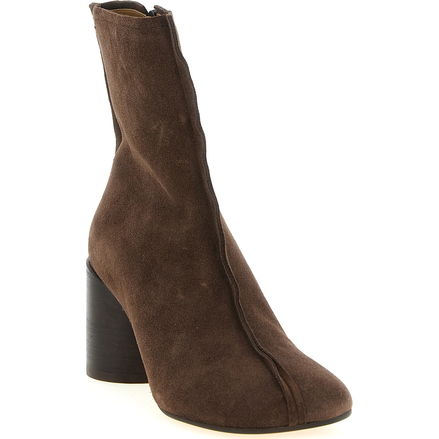 Brown Cowhide Ankle Boots