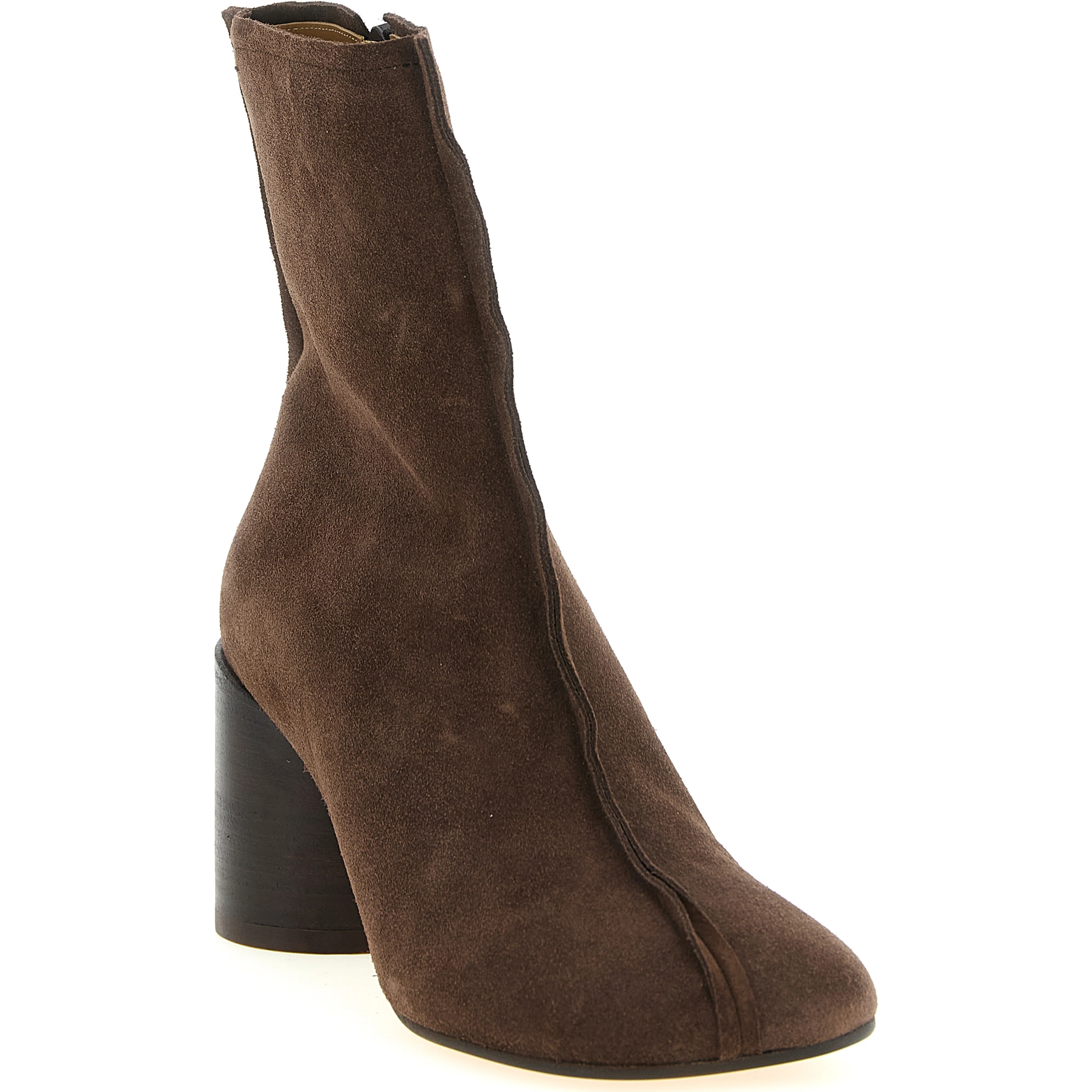 Brown Cowhide Ankle Boots
