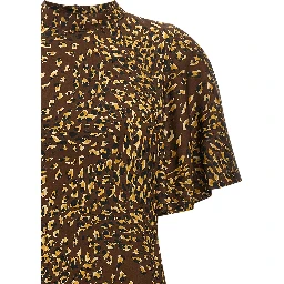 Brown Viscose Long Dress