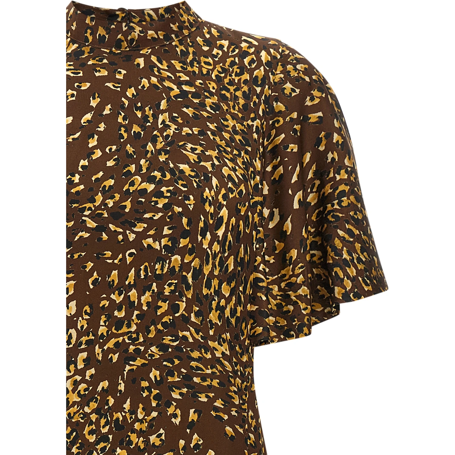 Brown Viscose Long Dress