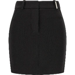 Black Viscose Long Skirt