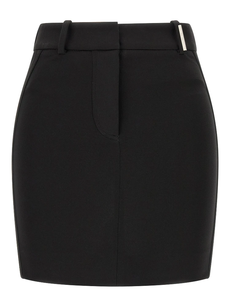 Black Viscose Long Skirt